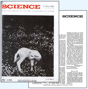 1969年アメリカの科学雑誌「SCIENCE（サイエンス）」に掲載されました。